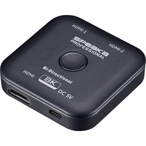 SpeaKa Professional SP-11990132 2 Porte Switch HDMI UHD 8K @ 60 Hz Utilizzo bidirezionale 7680 x 4320 Pixel (1/5)