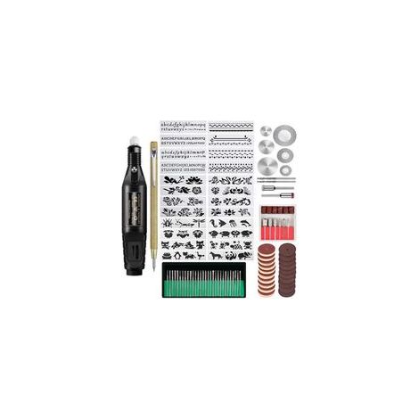 107 Pcs Trousse à Outils de Gravure, Stylo Graveur Filaire Multifonctionnel, Outil Rotatif Bricolage pour Bijoux, Verre, Bois, Métal (1/5)
