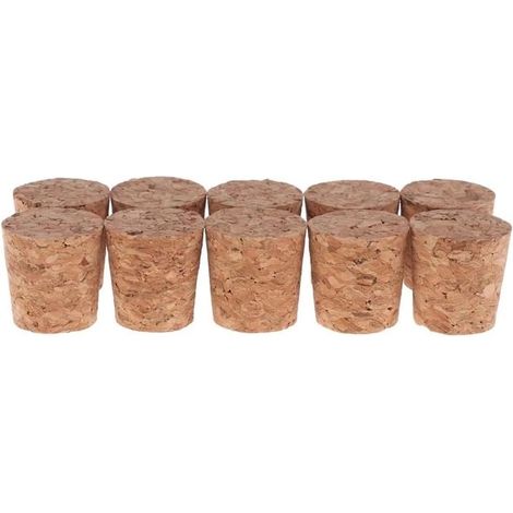 Lot de 10 bouchons liège, 17x20 mm, pour bouteille et carafe