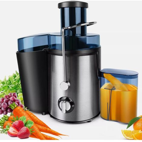 Centrifugeuse Extracteur de Jus, Puissance Maximale 1000W Centrifugeuse Fruits et Legumes à 2 Vitesses, Bec Anti-goutte, Grand Bouche en Acier Inox
