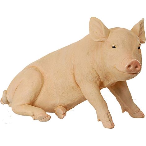Maiale Seduto in Resina Larghezza 43 cm (1/4)