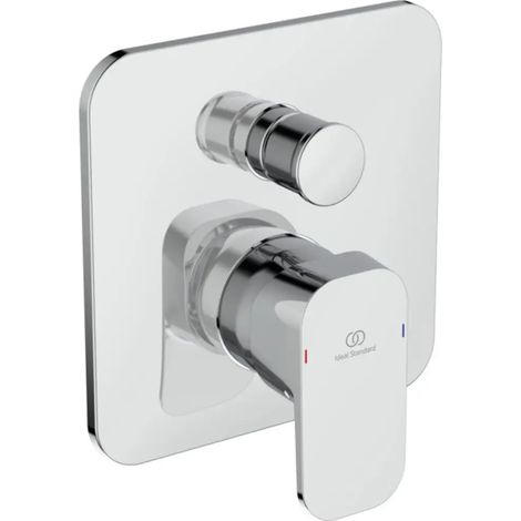 Ideal Standard Grifo de bañera empotrado Tonic II, Juego 2, roseta 163x163mm, Cromo, A6340AA