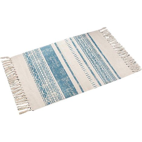 Tapis de sol nordiques en coton et lin, tapis ethniques, paillassons, tapis antidérapants pour la chambre (1/5)
