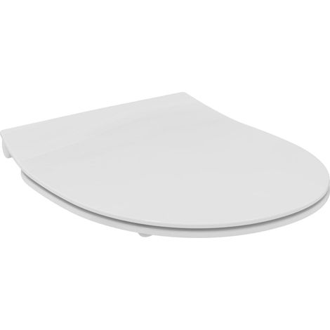 Ideal Standard – Tirso Sedile per wc, Design sottile a sandwich, Forma universale, Con abbassamento automatico e funzione di rilascio rapido, antibatterico, Duroplast robusto, Bianco (1/3)