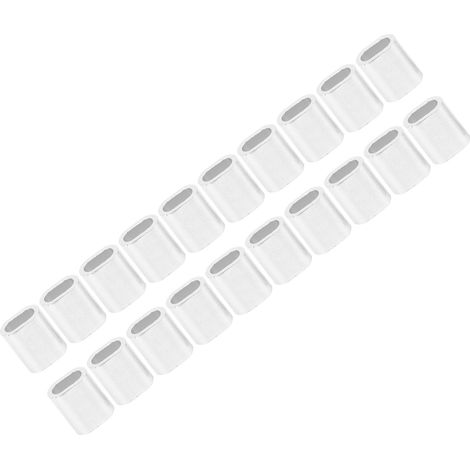 100 Manchons Ovales en Aluminium AL6063 pour Câble Acier, Douille de Sertissage M4, Pince de Serrage 1 Trou, Lot de Raccords de Câble Métallique (1/5)
