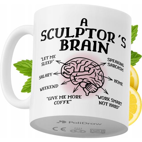 Taza de café/té divertida con diseño de texto humorístico para escultores. Taza ideal para cumpleaños, santos y días festivos. Taza premium para ocasiones especiales en casa, la oficina o el trabajo.  (1/5)