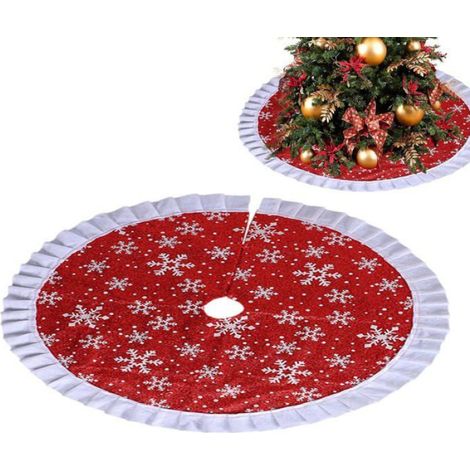 Jupe d'arbre de Noël 36 pouces Jupes d'arbre Décorations de Noël Tapis de sol Grandes jupes d'arbre de Noël(B) (1/5)