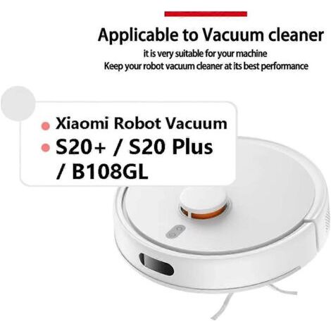 NALOOKAMIC Pièces et accessoires pour aspirateur robot Xiaomi S20+ / S20 Plus / B108GL : brosse principale, brosse latérale, filtre HEPA, chiffon de nettoyage A