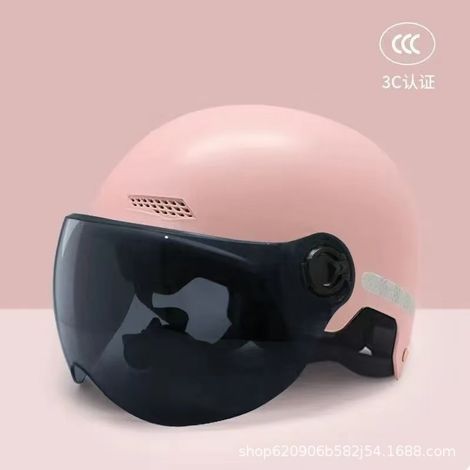 Casque de moto demi-masque vintage de style allemand avec visière, homologué adapté aux voyages et à la randonnée, tailles 55-72 cm (1/3)