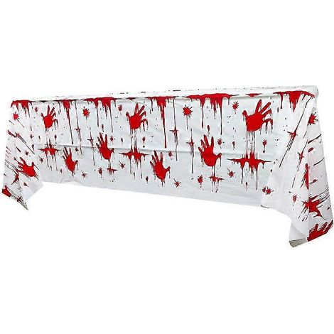 Nappe d'Halloween terrifiante, nappe horrible pour Halloween, housses en plastique (1/5)