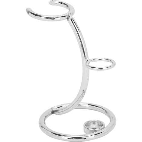 Support de rasoir de sécurité en acier inoxydable, moderne, à séchage rapide, hygiénique et antirouille, pour homme, couleur argent. (1/5)