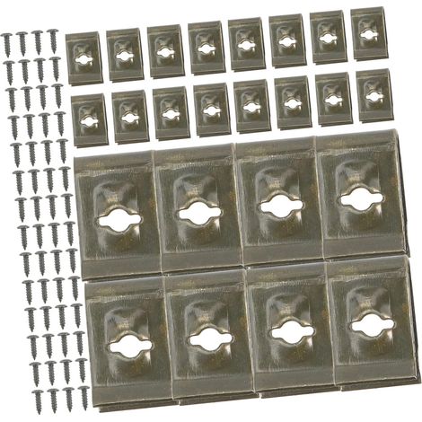100 Paires de Pinces de Fixation pour Clôture à Câbles, Kit de Vis Autotaraudeuses en Acier Inoxydable, Montage Extérieur Antirouille (1/5)