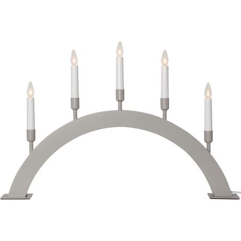 Lichterbogen ,Vind', 5-flammig, Materialmix, beige (1/5)