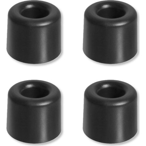 cyclingcolors 4x fermaporta in pvc nero da avvitare protegge pareti e superfici protezione otturatore cancello armadio (Ø30mm)