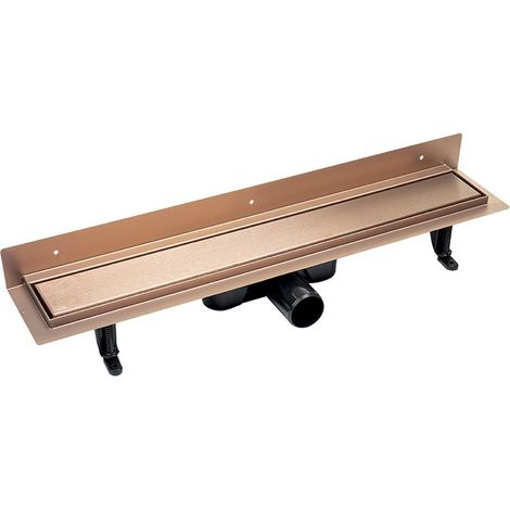 Desagüe lineal de pared de 60 cm, color oro rosa. (1/5)