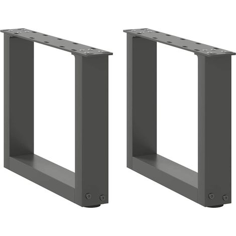 Coffee Table Legs U-Shaped 2 pcs Anthracite 30x(30-31) cm Steel vidaXL (1/5)