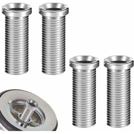 4 Pièces Vis pour Panier D'évier 30mm Acier Inoxydable Vis Creuse Vis de Bonde pour la Vis Évier Panier Vis Accessoires de Fixation pour Cuisine Lavabo(Argent) (1/5)