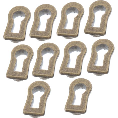 Cache-serrure décoratif, lot de 10, en alliage zinc finition (1/5)