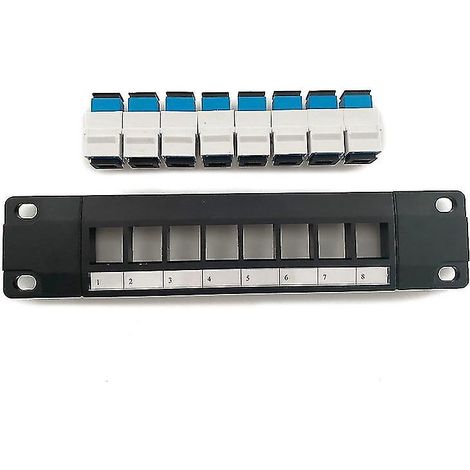 Panneau de brassage SC non blindé à 8 ports, montage en rack, 8 ports Ethernet Gigabit RJ-45