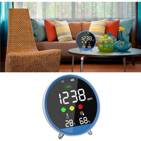 Hochpräzises Tisch-Kohlendioxidmessgerät (400-5000 ppm), Thermometer und Hygrometer (1/5)