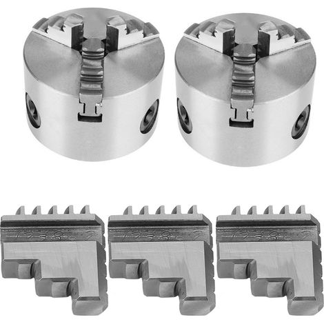 3-teiliges Set K11-80 Innenbackenfutter, selbstzentrierende Drehbankbacken, Metallbearbeitungswerkzeug (1/5)