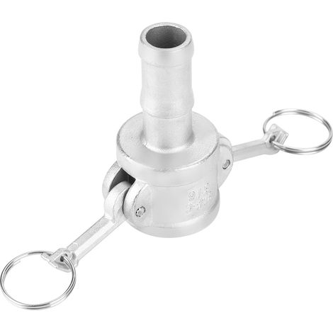 1pc Stainless Steel 316 Type C Camlock Adapter Coupling Female End x Male Barb DN20 G3/4