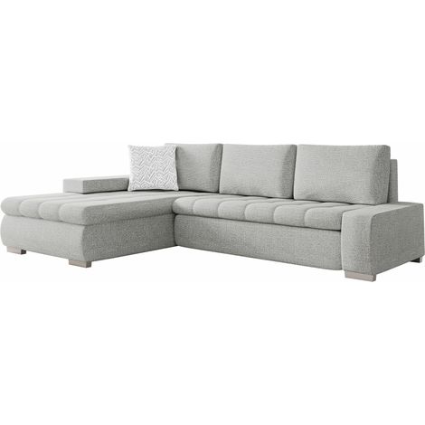 Sofá rinconero Comfivo Nitor III, Sicuro 65 + Sempre 4, Función de descanso, Almacenaje, 265x185x85cm, 0