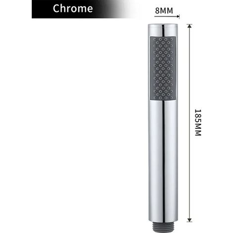 (Douche chromée) Pommeau de douche à main en laiton brossé doré, douchette de bain noire mate, pommeau de douche blanc effet pluie, économie d'eau, chromé (1/4)