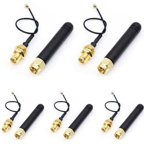 U.FL IPEX to SMA Connector LoRa Antenna 868-915 MHz 3dBi 50Ω for LoRa Board Lora II WiFi Lora32 (5PCS)