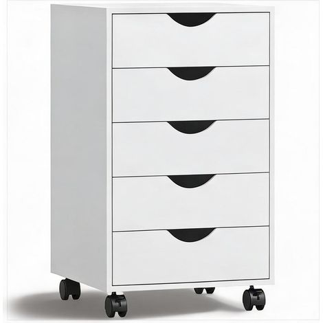 Meuble de rangement de bureau blanco en MDF 40 x 40 x 67 cm (1/5)