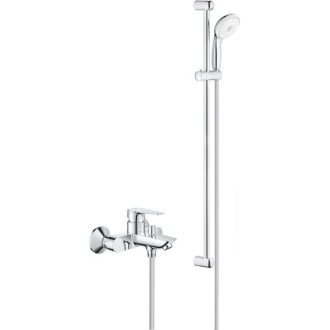Grohe Tempesta 100 ensemble de douche 3 jets + mitigeur monocommande bain/douche, chrome (23914001-28789002)