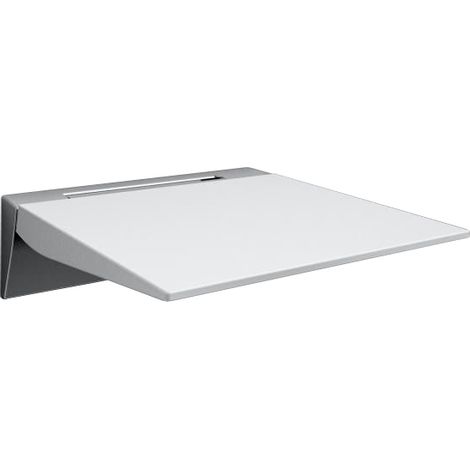 Siège de douche rabattable Sedile 1 en aluminium brillant avec siège ABS - L370 x l355 x h115 mm - blanc - Koh-I-Noor (1/4)