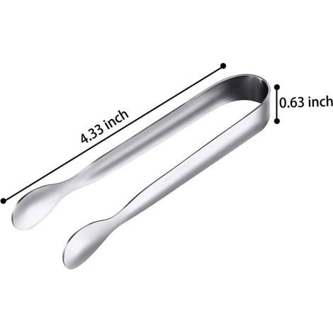 Lot de 12 mini-pinces, pinces à sucre, pinces à glaçons, petites pinces de service en acier inoxydable (1/4)