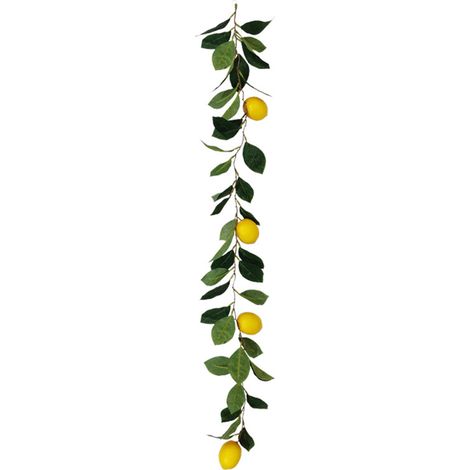 Vigne de citron artificielle avec feuilles vertes, guirlande suspendue, décoration pour la maison, 100cm (1/5)