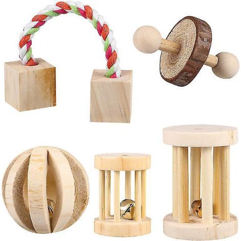 Lot de 5 jouets à mâcher pour cobayes (1/3)