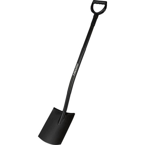 FREUND Gärtnerspaten flache Form Stahlstiel Ergoline schw. (1/2)