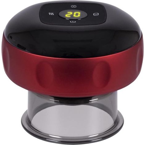Masajeador eléctrico anticelulítico - 72 modos - Cuerpo completo - Set de masaje con ventosas - Tratamiento anticelulítico con ventosas - Ventosas - Anticelulítico (Rojo) (1/5)