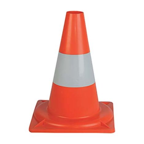 CONO STRADALE - PE BIANCO/ARANCIO H.CM 33- 4 pezzi