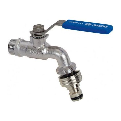 GRIFO CURVO ENCHUFE RAPIDO 15MM PALANCA (1/2)