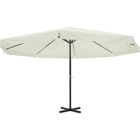 Parasol en aluminium blanc, 500 cm (1/5)