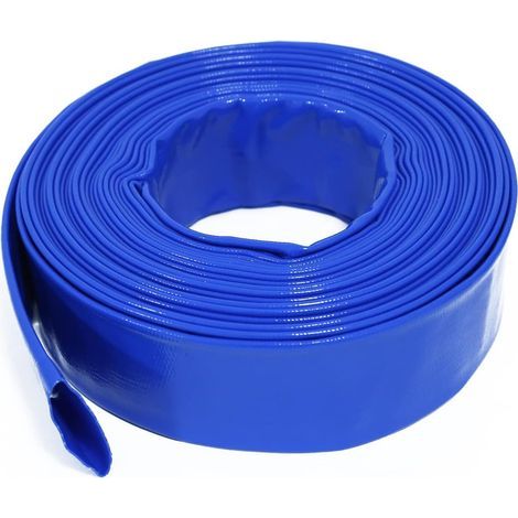Polychlorure de vinyle (PVC) Tuyau souple plat, Tuyau d'arrosage haute pression antigel, antidéflagrant et résistant à l'usure - 10 m x 25 mm (1/2)