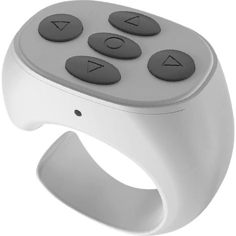 Tourneur de Pages avec télécommande sans Fil Contrôleur de Bouton Selfie d'obturateur à Distance de caméra sans Fil Rechargeable,Anneaux de défilement télécommande de caméra Rechargeable (1/5)