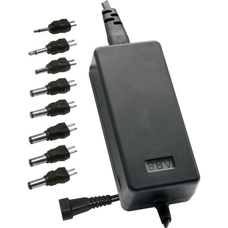 Alimentatore switching con tensione regolabile da 5 a 24 Vdc 36W, 8 spinotti inclusi - Victory