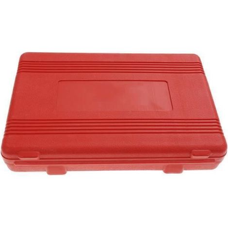 9 pcs Testeur compression, Manomètre 75mm, Acier C45, Mallette rouge, Auto moto bateau (1/4)
