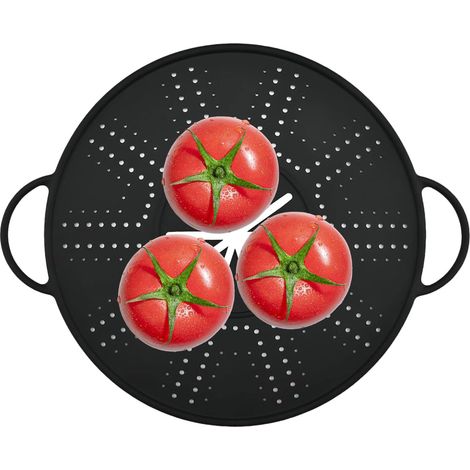 Protège-Éclaboussures Pour Poêle À Frire,Écran En Silicone Anti-Graisse Pour 25-30 Cm - Couvercle Pliable Anti-Éclaboussures - Pour Cuisinière Cuisson Passoire Cuisine Casserole (1/5)