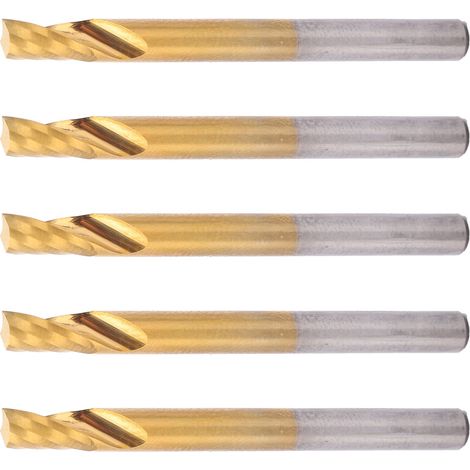 Set mit 5 HSS-Spiralfräsern für CNC-Fräsen, 4 x 8 x 45 mm (1/5)