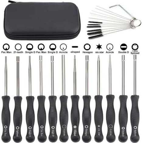 Carburateur--Set de 12 Outils de Réglage de Carburateur/Tournevis de Réglage pour Moteur à 2 Temps Embout Splined/Pac Man/D/Double D pour Débroussailleuse Trononneuse Poulan usqvarna (1/5)