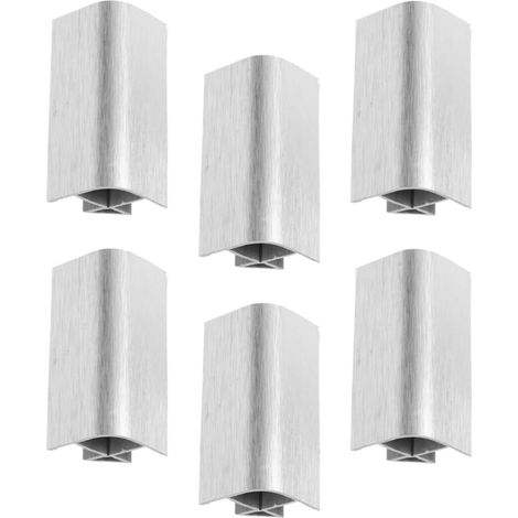 Bordure de plinthe de Taille 90° en Plastique argenté Lot de 6 pièces Protection d'angle pour Meubles Cuisine et Rangement empêchant Les dégâts d'eau (1/5)