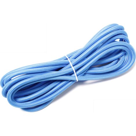 BeMatik - Câble Tissus décoratifs électrique 5m 2x0.75mm bleu (1/3)