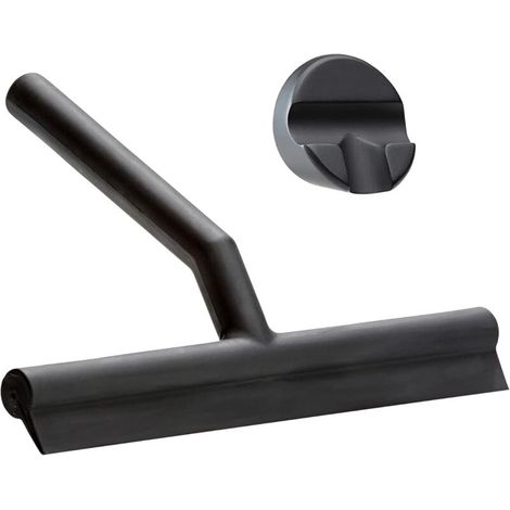 Grattoir de douche noir Denmark en silicone et plastique, 21 x 16 cm (1/3)